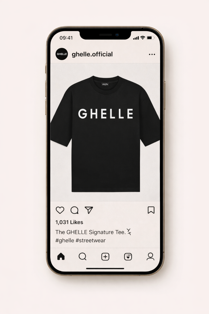 Ghelle official black t-shirt