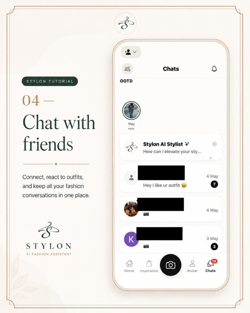 Stylon chat voorbeeldscherm 4