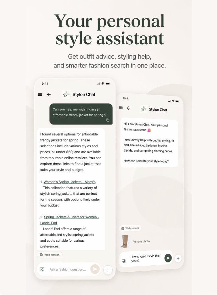 Stylon app voorbeeld